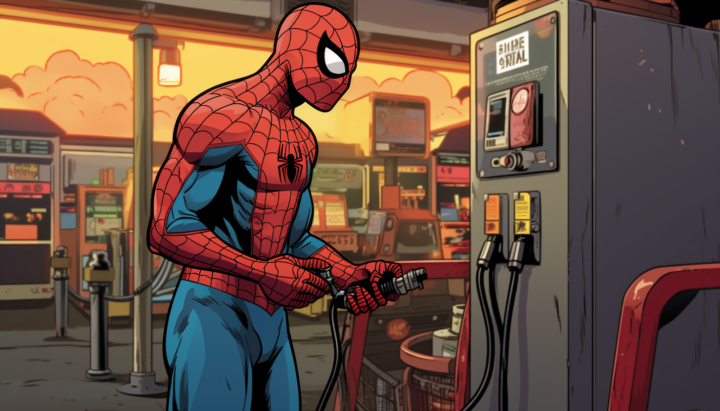 Spider-Man electric car charging